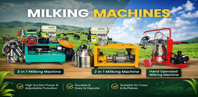 Milking Machine Manufacturer India - Buy 3-in-1, 2-in-1, Hand Operated Milking Machines | AgriFuture India